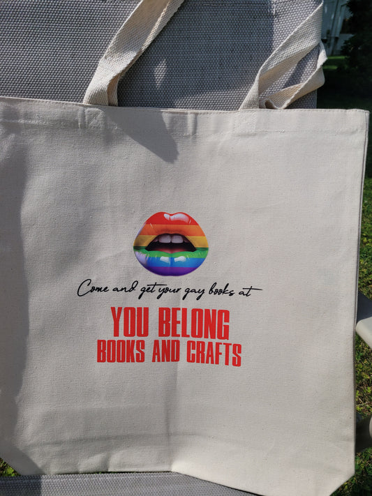Come and get your gay books - canvas tote bag